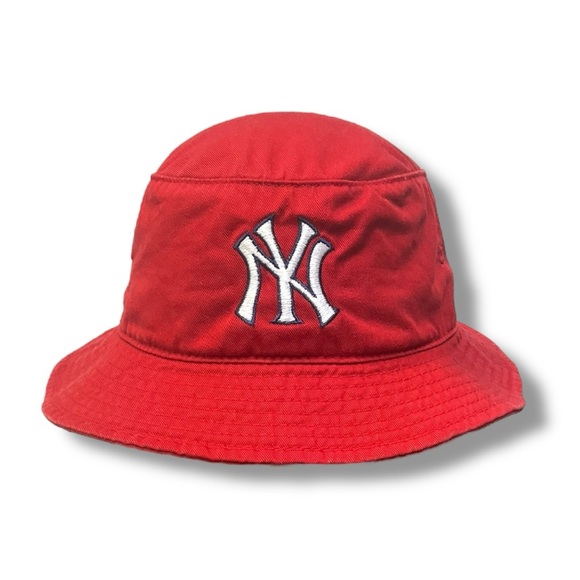 π§’π₯ Vintage NY Yankees Bucket Hat Redβ L/XL - Picture 2 of 8